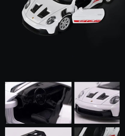 1:36 Porsche 911 GT3 RS Alloy Mini Car Model Racing Diecasts Metal Toy Sports Simulation Collection Pull Back Childrens Gifts