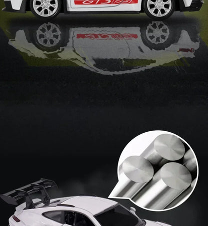 1:36 Porsche 911 GT3 RS Alloy Mini Car Model Racing Diecasts Metal Toy Sports Simulation Collection Pull Back Childrens Gifts